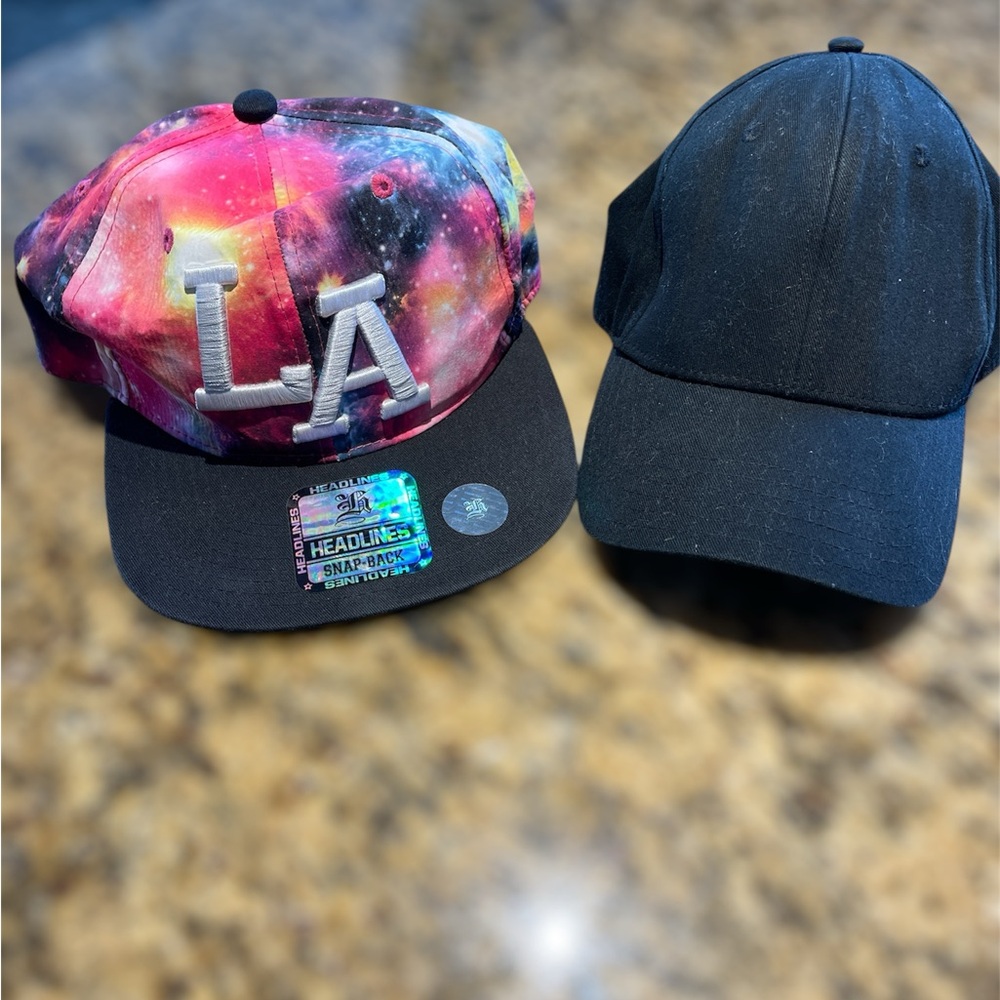 LA Galaxy Print Snapback and Black Cap